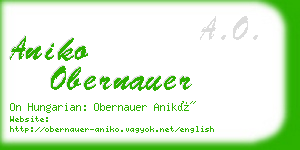 aniko obernauer business card